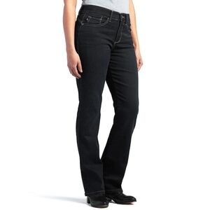 New Lee Bootcut Jeans One True Fit Womens Size 11 - 12 Black Mid Rise Stretch